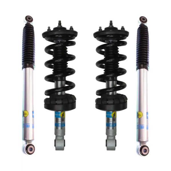 Bilstein 5100 0-2 Front Lift Assembled Coilovers and 0-1 Rear Lift Shocks for 2004-2015 Nissan Titan 4WD