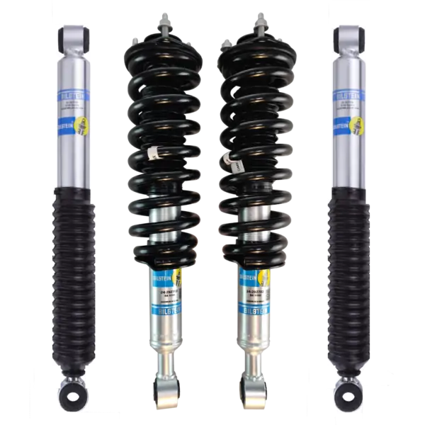 Bilstein 5100 0-2 Lift Assembled Front Coilovers with OE Replacement Springs and 1-1.5 Rear Lift Shocks for 1995-2004 Toyota Tacoma