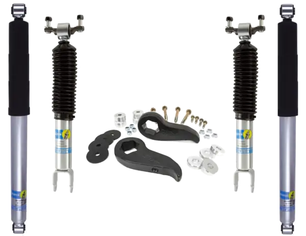 ReadyLift 2" Levelling Kit with Bilstein 5100 Front Shocks and Bilstein 5100 0-1" Rear Lift Shocks for 2020-2022 Chevy GMC 3500HD