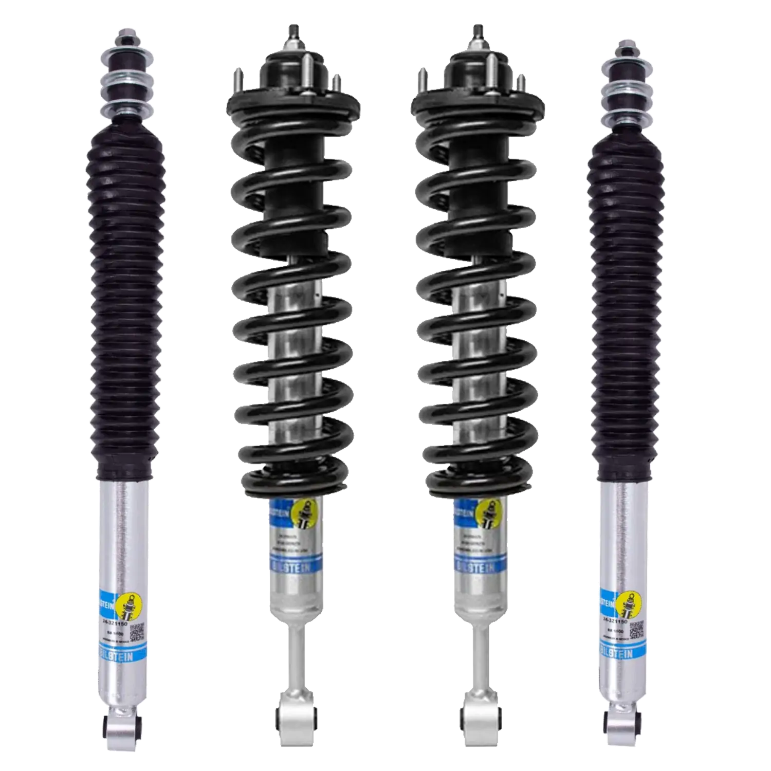 Bilstein 5100 0-2 Lift Front Assembled Coilovers with OE Springs and 0-1 Rear Lift Shocks for 2016-2023 Toyota Tacoma
