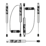 Fox Perf Series 2-3 Front-Rear Lift Shocks and IFP Steering Stabilizer for 2018-2022 Jeep Wrangler JL 2WD-4WD with 2.0 Smooth Body Reservoir