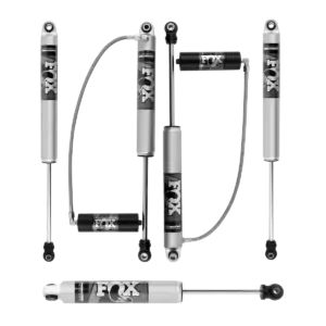 Fox Perf Series 2-3 Front-Rear Lift Shocks and IFP Steering Stabilizer for 2018-2022 Jeep Wrangler JL 2WD-4WD with 2.0 Smooth Body Reservoir