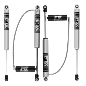 Fox Perf Series 3.5-4 Front-Rear Lift Shocks and IFP Steering Stabilizer for 2018-2022 Jeep Wrangler JL 2WD-4WD with 2.0 Smooth Body Reservoir