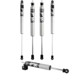 FOX 5.5-7 Front, 4-6 Rear Lift IFP 2.0 Body Shocks with 2.0 Performance TS Steering Stabilizer for 2017-2022 Ford F-250 4WD