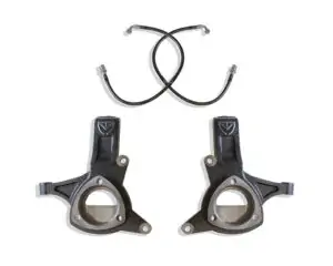 MaxTrac 5" Lift Spindles with Brake Lines for 2016-2018 Silverado/Sierra 1500 2WD or 2015-2020 GM SUV 2WD-701550