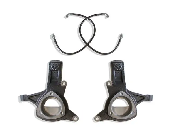 MaxTrac 5" Lift Spindles with Brake Lines for 2016-2018 Silverado/Sierra 1500 2WD or 2015-2020 GM SUV 2WD-701550