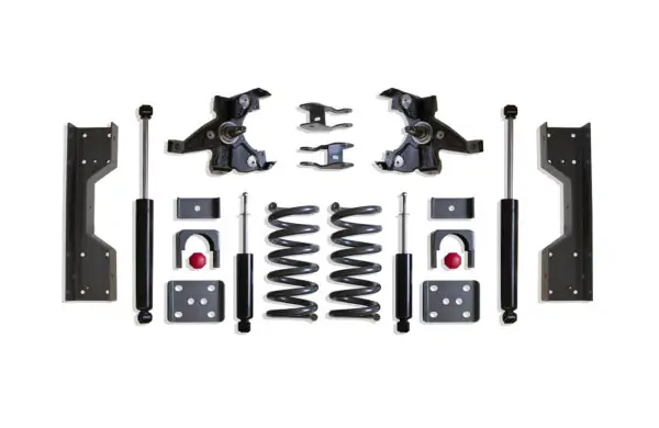MaxTrac 4"/6" Lowering Kit for V8 with LD Rotors for 1988-1998 Silverado/Sierra 1500-K330546L-8
