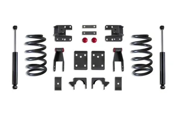 MaxTrac 2"/4" Lowering Kit with Coils for Single Cab for 2007-2013 Silverado/Sierra 1500 2WD/4WD-K331324-6