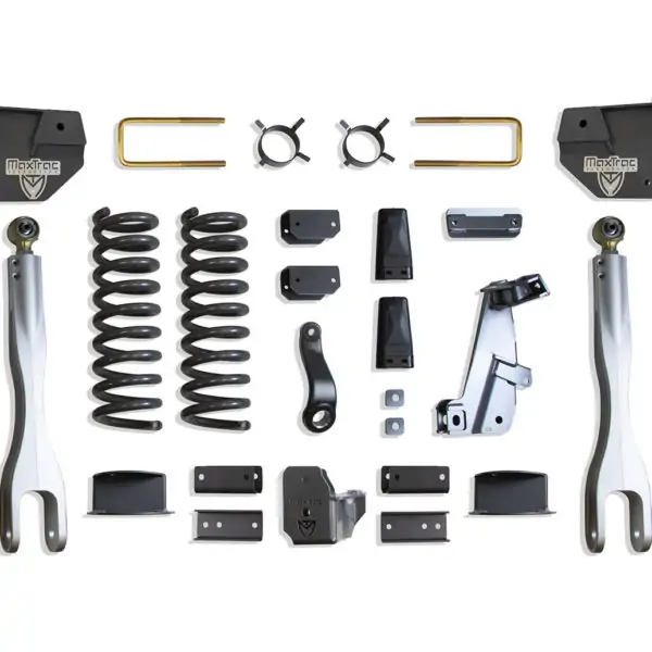 MaxTrac 6" Lift Kit with 4-Links and Vulcan Reservoir Shocks for Factory Rear Air Ride for 2014-2018 RAM 2500 4WD Diesel-K947263VRLA