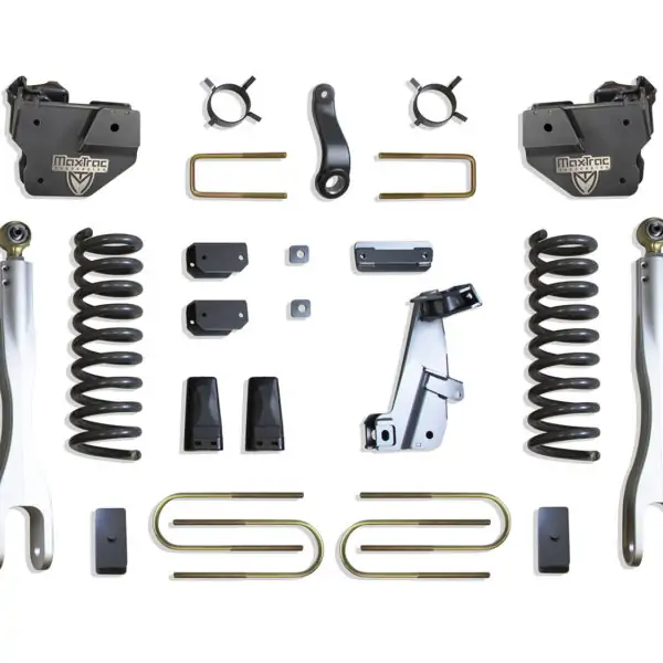 MaxTrac 4" Lift Kit with 4-Links and Vulcan Shocks for Factory Rear Air Ride for 2013-2018 RAM 3500 4WD Diesel-K947341VLA