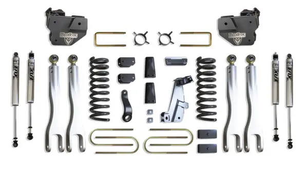 MaxTrac 8" Lift Kit with 4-Links and Fox Shocks for 2013-2018 RAM 3500 4WD Diesel-K947385FL