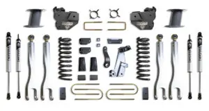 MaxTrac 8" Lift Kit with 4-Links and Vulcan Shocks for Factory Rear Air Ride for 2013-2018 RAM 3500 4WD Diesel-K947385VLA