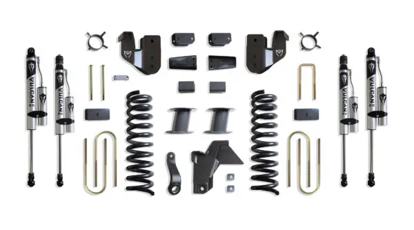 MaxTrac 8" Lift Kit with Vulcan Reservoir Shocks for Factory Rear Air Ride for 2019-2024 RAM 3500 4WD Diesel-K947585VRA