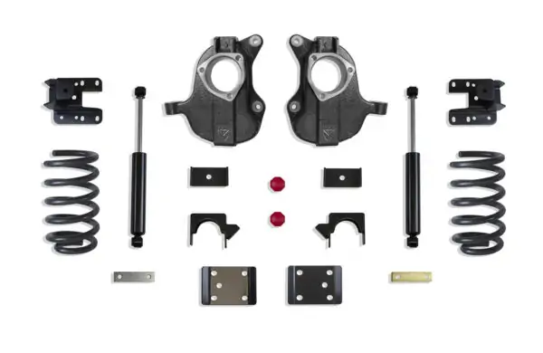 MaxTrac 3"/5" Lowering Kit with Spindles and Coils for 4DR Stamped/Aluminum Arms for 2016-2018 Silverado/Sierra 1500 2WD/4WD-KC331535-8