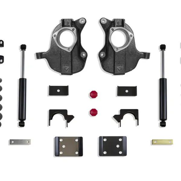 MaxTrac 3"/5" Lowering Kit with Spindles and Coils for 4DR Stamped/Aluminum Arms for 2016-2018 Silverado/Sierra 1500 2WD/4WD-KC331535-8