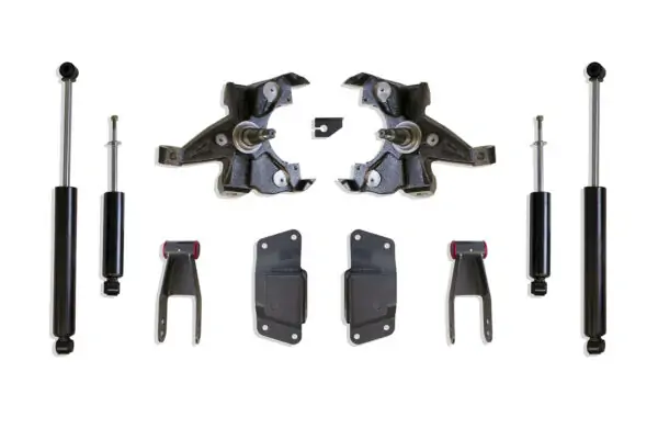 MaxTrac 2"/4" Lowering Kit with Spindles and HD Rotors for 1988-1998 Silverado/Sierra 1500 2WD-KS330524H