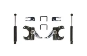 MaxTrac 2.5″/5″ Lowering Kit (1″ Thick Rotors) for 1973-1987 C10 2WD-KS331135L