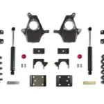 MaxTrac 4"/6" Lowering Kit with Spindles and Coils for Ext/Crew Cab with Cast Steel Arms for 2014-2018 Silverado/Sierra 1500 2WD/4WD-KS331546-8