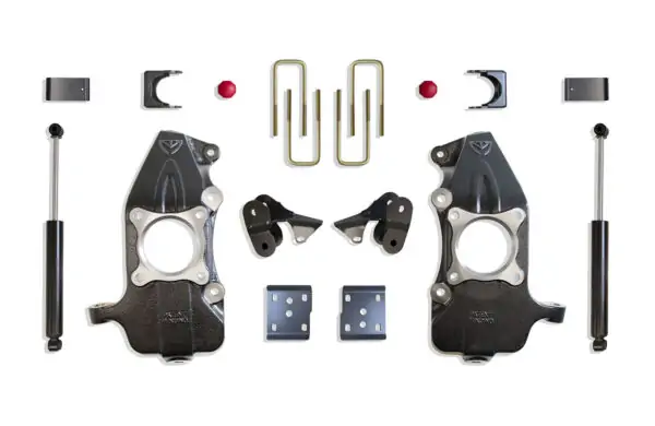 MaxTrac 2"/4" Lowering Kit with Spindles for 2021-2024 F-150 2WD/4WD-KS334124