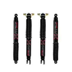 Skyjacker Black Max Twin Tube Foam Cell Hydraulic with Black Boot 0-3.5 Front and 0-2.5 Rear Lift Shocks for 2011-2023 Chevrolet Silverado 2500HD