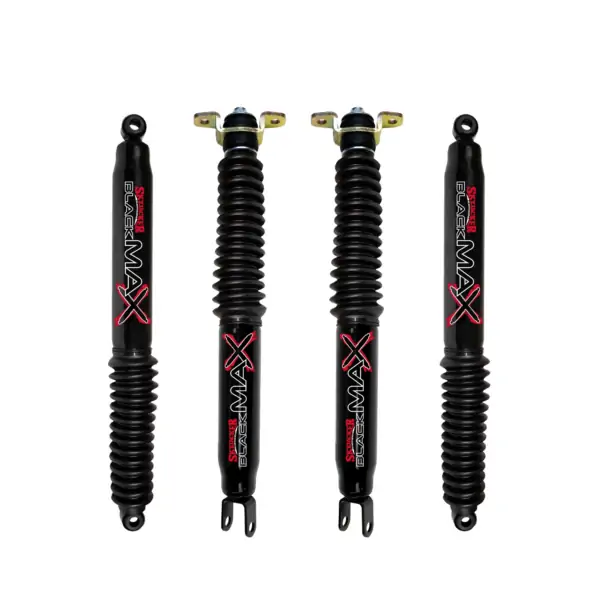 Skyjacker Black Max Twin Tube Foam Cell Hydraulic with Black Boot 0-3.5 Front and 0-2.5 Rear Lift Shocks for 2011-2023 Chevrolet Silverado 2500HD