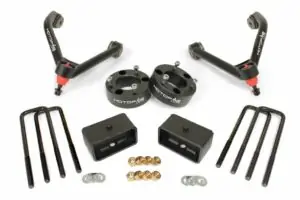 MotoFab 3" Front 2" Rear Leveling Lift Kit with Upper Control Arms - 2017-2018 Chevy Silverado / GMC Sierra 1500