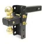 MotoFab Adjustable Trailer Hitch 4" Drop 2" Square Shank Drop hitch 2" and 2 5/16" Balls - Universal Fit