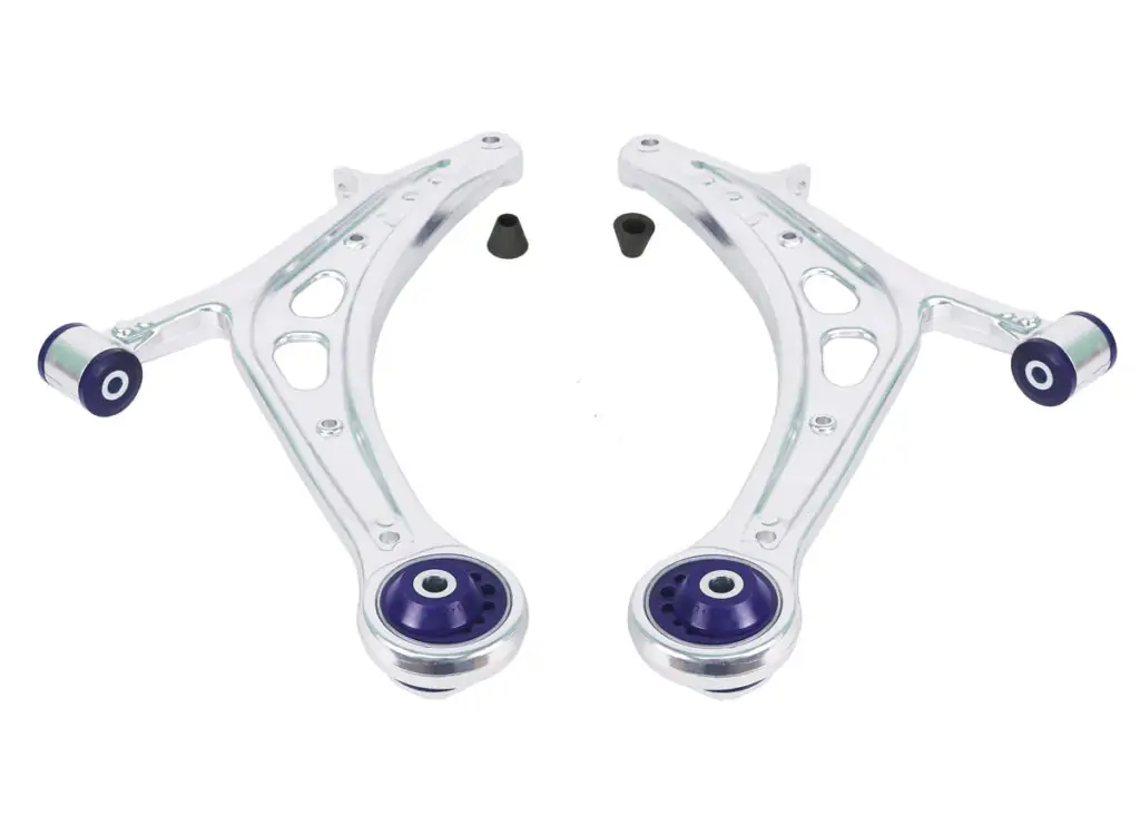 SuperPro Alloy Front Lower Control Arm Set for 2015-2018 Subaru WRX & WRX STI - Enhanced Positive Caster - ALOY0017K