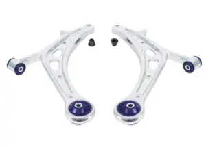 SuperPro Alloy Front Lower Control Arm Set for 2015-2018 Subaru WRX & WRX STI - Enhanced Positive Caster - ALOY0017K