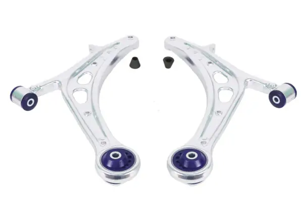 SuperPro Alloy Front Lower Control Arm Set for 2015-2018 Subaru WRX & WRX STI - Enhanced Positive Caster - ALOY0017K