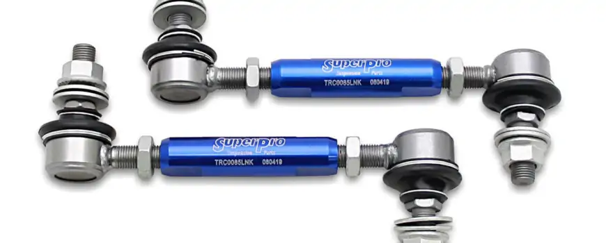 SuperPro Heavy Duty Adjustable Rear Sway Bar Link Kit (140mm-185mm) for Mitsubishi Lancer Evolution & Nissan GT-R Models - TRC1085