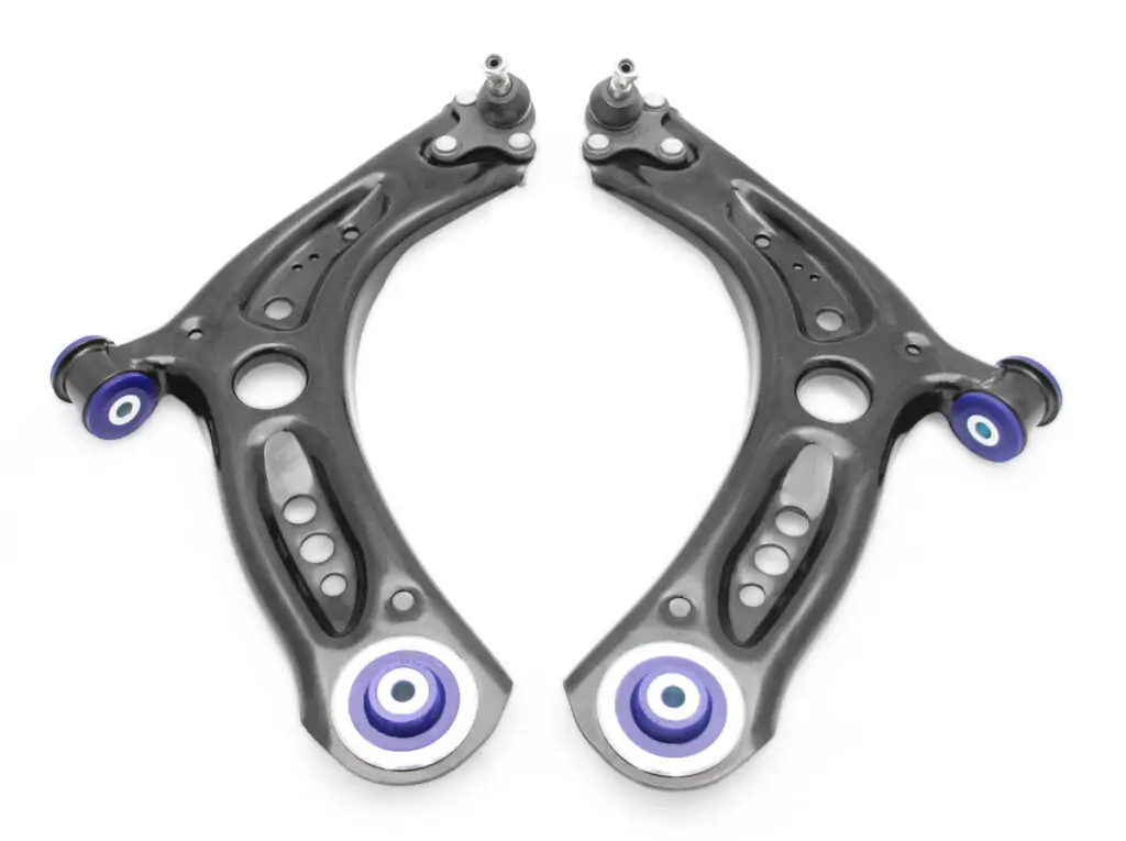 SuperPro Front Lower Control Arm Set with SuperPro Bushings for 2015-2023 Audi A3 & Volkswagen Golf Models - TRC1070
