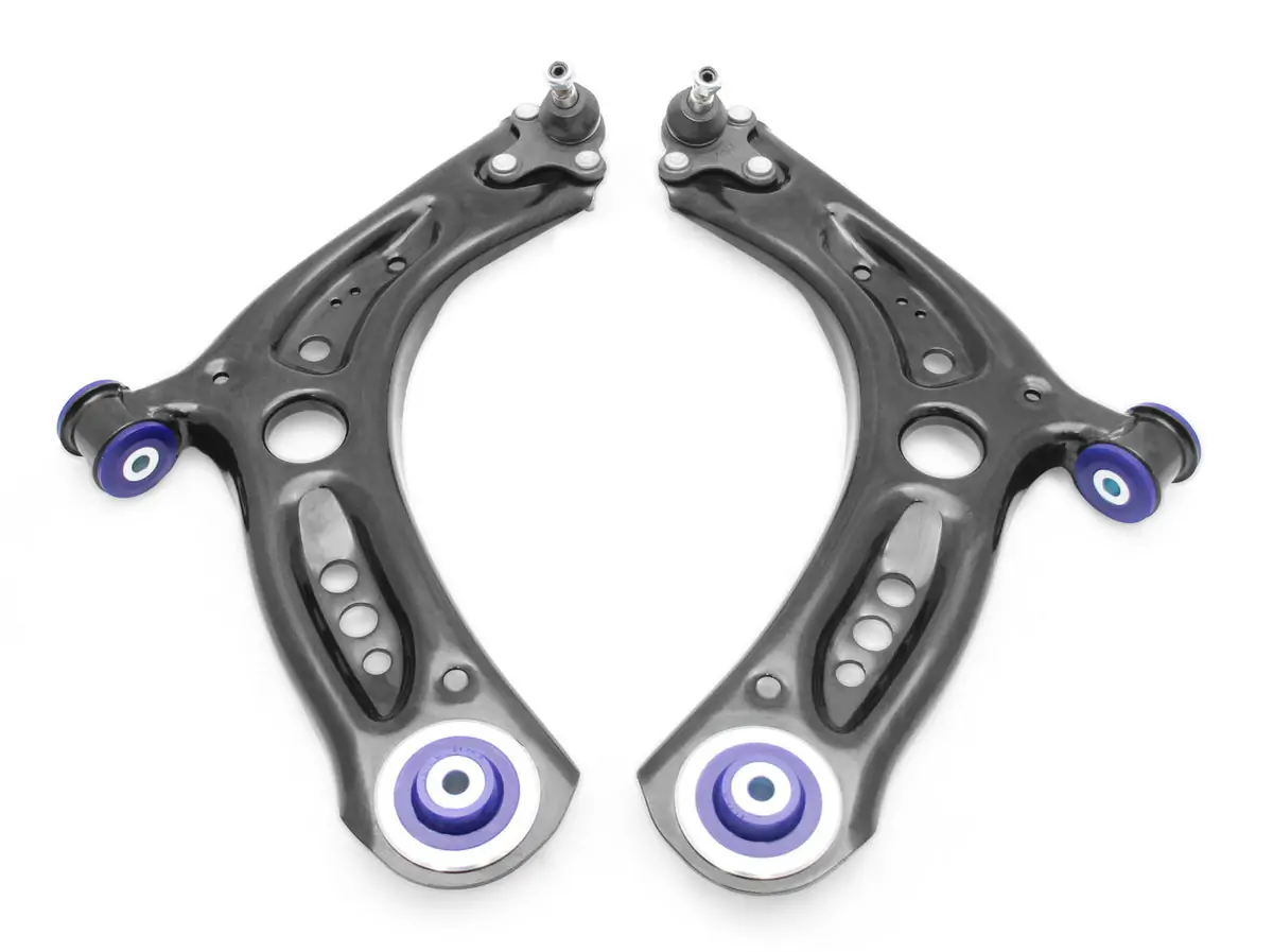 SuperPro Front Lower Control Arm Set with SuperPro Bushings for 2015-2023 Audi A3 & Volkswagen Golf Models - TRC1070