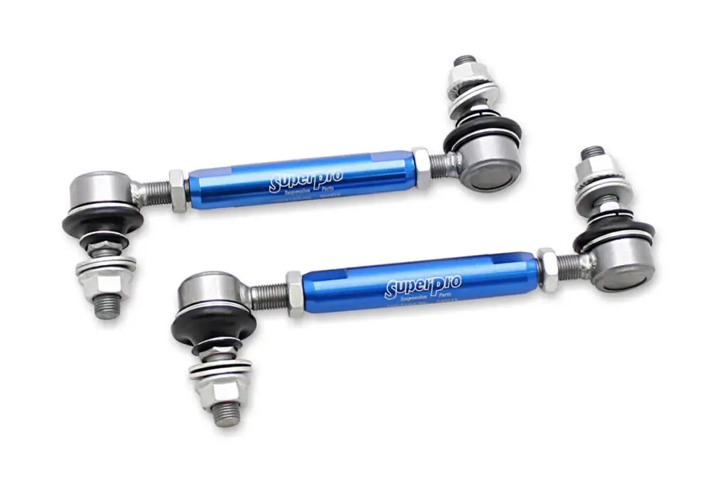 SuperPro Heavy Duty Adjustable Front Sway Bar Link Kit for 1996-2000 Nissan Pathfinder LE (160mm-205mm Length) - TRC12105