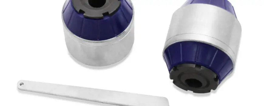 SuperPro Caster Adjustable Front Strut Bar to Chassis Bushing Kit for 2015 Ford Mustang EcoBoost & V6 - SPF4737K