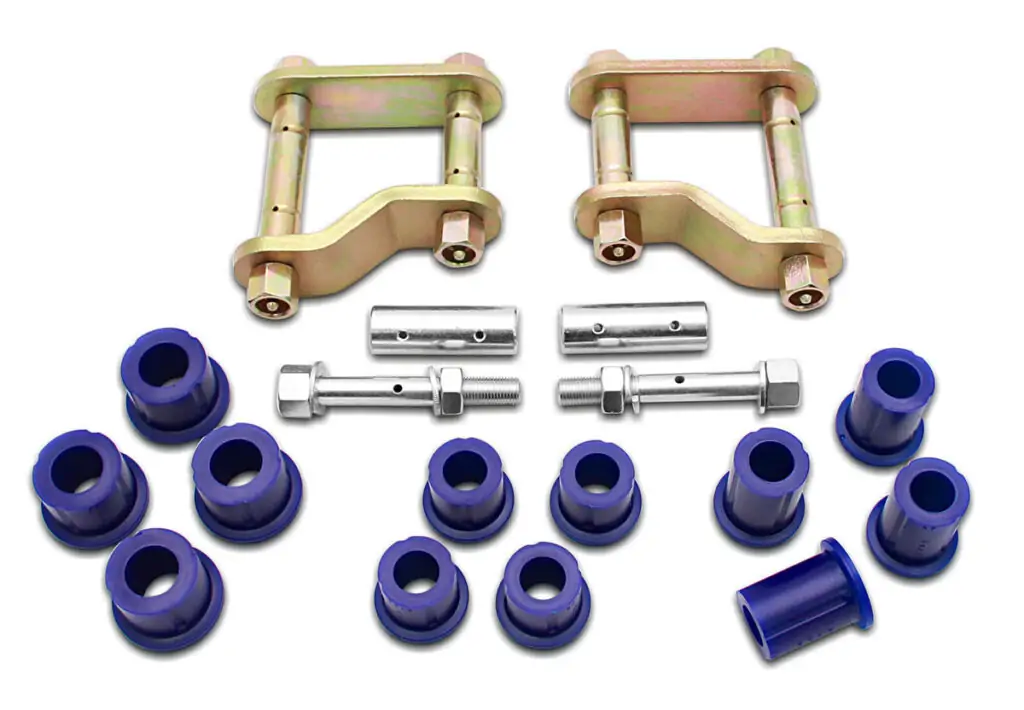 SuperPro Rear Greasable Shackle and Bushing Kit for 2005 Nissan Frontier & 2009 Suzuki Equator - KIT141SK
