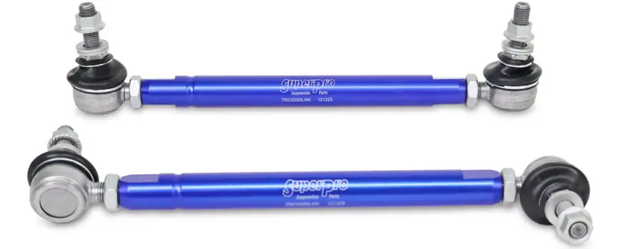 SuperPro Heavy Duty Adjustable Front Sway Bar Link Kit (254mm-305mm) for Toyota