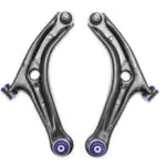 SuperPro Front Lower Control Arm Set with SuperPro Bushings for 2011 Mazda 2 Sport & 2014 Ford Fiesta S - TRC1068