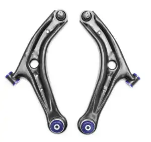 SuperPro Front Lower Control Arm Set with SuperPro Bushings for 2011 Mazda 2 Sport & 2014 Ford Fiesta S - TRC1068