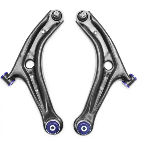 SuperPro Front Lower Control Arm Set with SuperPro Bushings for 2011 Mazda 2 Sport & 2014 Ford Fiesta S - TRC1068