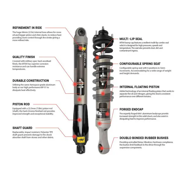 ARB-OME MT64 3 Front Coilovers with Rear Shocks for 2024-2025 Toyota Tacoma