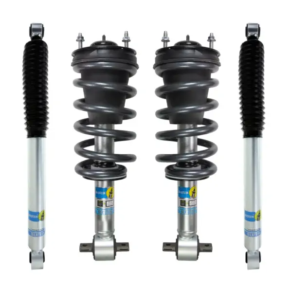 Bilstein 5100 4-6 Front Lift Assembled Coilovers with OE Replacement coils and RCD-Bilstein 5100 2-4 Rear Lift Shocks for 2014-2018 Chevy-GMC Silverado-Sierra 1500