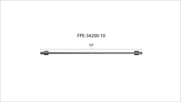 Universal Fleece 10" High-Pressure Fuel Line 8 mm × 3.5 mm M14 × 1.5 Nuts