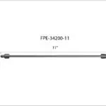 Universal Fleece 11" High-Pressure Fuel Line 8 mm × 3.5 mm M14 × 1.5 Nuts
