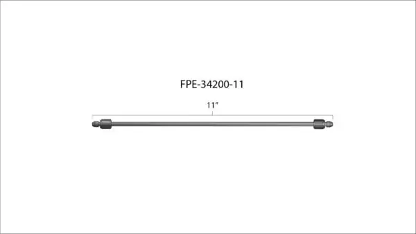 Universal Fleece 11" High-Pressure Fuel Line 8 mm × 3.5 mm M14 × 1.5 Nuts