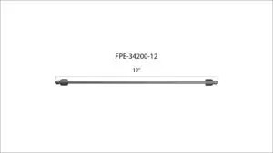 Universal Fleece 12" High-Pressure Fuel Line 8 mm × 3.5 mm M14 × 1.5 Nuts