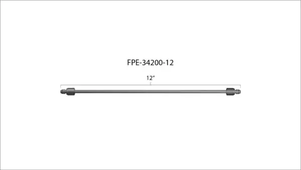 Universal Fleece 12" High-Pressure Fuel Line 8 mm × 3.5 mm M14 × 1.5 Nuts