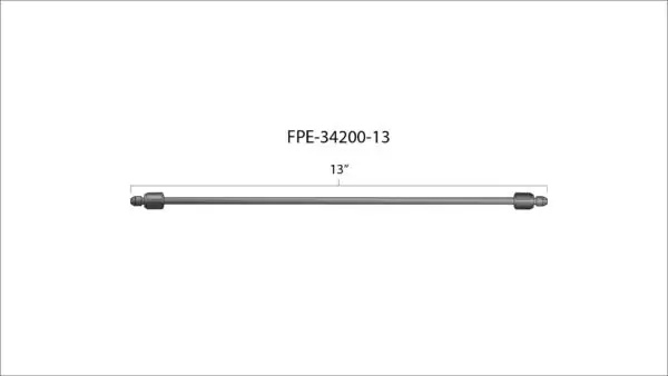 Universal Fleece 13" High-Pressure Fuel Line 8 mm × 3.5 mm M14 × 1.5 Nuts