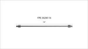Universal Fleece 14" High-Pressure Fuel Line 8 mm × 3.5 mm M14 × 1.5 Nuts