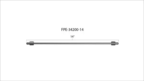 Universal Fleece 14" High-Pressure Fuel Line 8 mm × 3.5 mm M14 × 1.5 Nuts